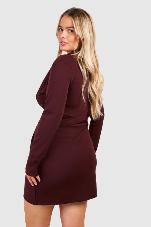 Plus Corset Detail Blazer Dress