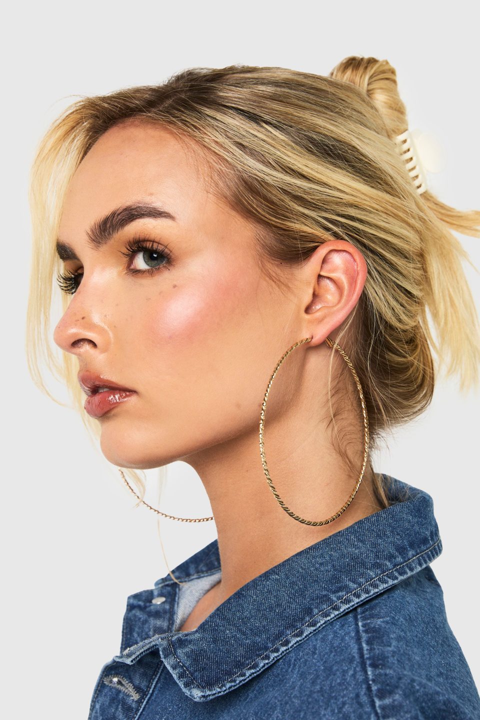 Large Twisted Hoop Earrings