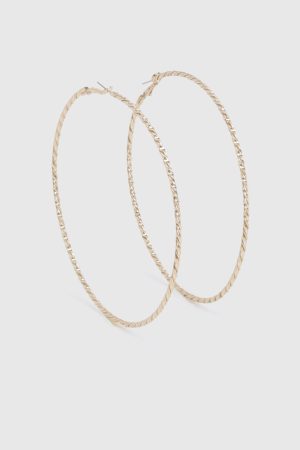 Large Twisted Hoop Earrings