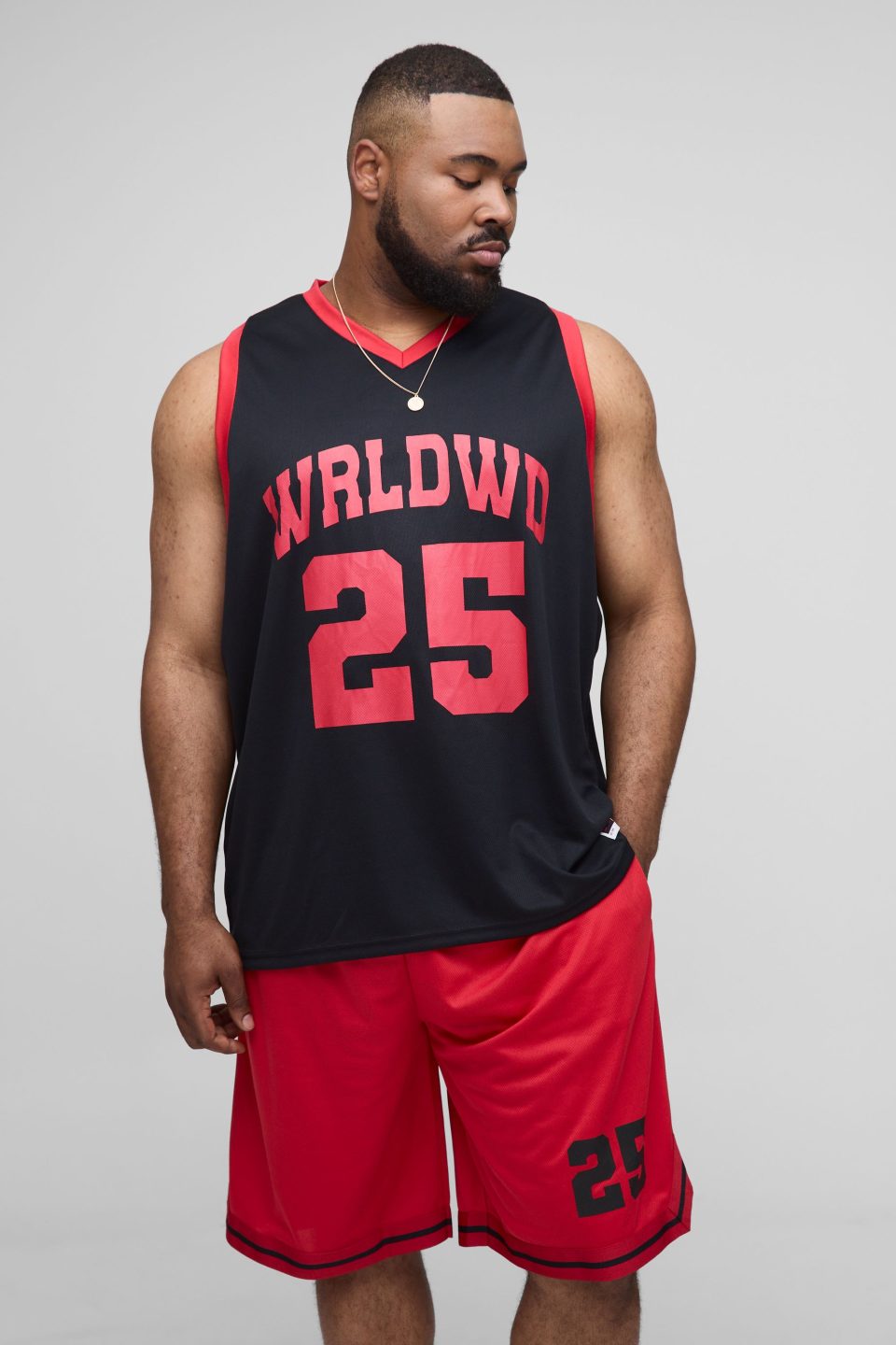 Plus WRLDWD Airtex Vest & Basketball Fit Short Set