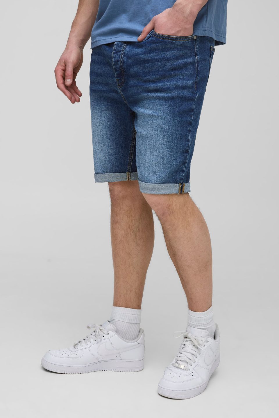 Tall Skinny Stretch Denim Shorts