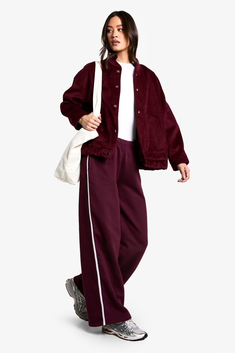 Tall Side Stripe Wide Leg Joggers