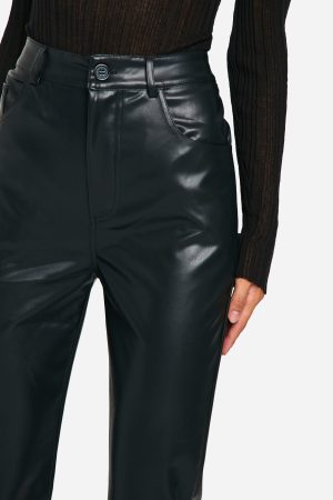 Tall Flare Leg Faux Leather Trouser