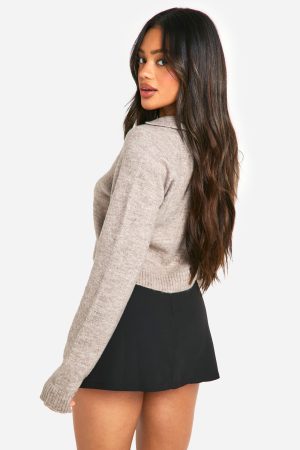 Woven Wrap Side Split Skort