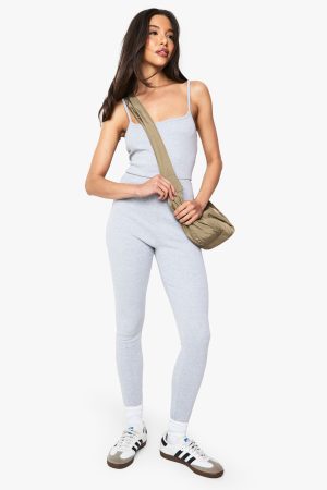 Cotton Rib Skinny Jumpsuit