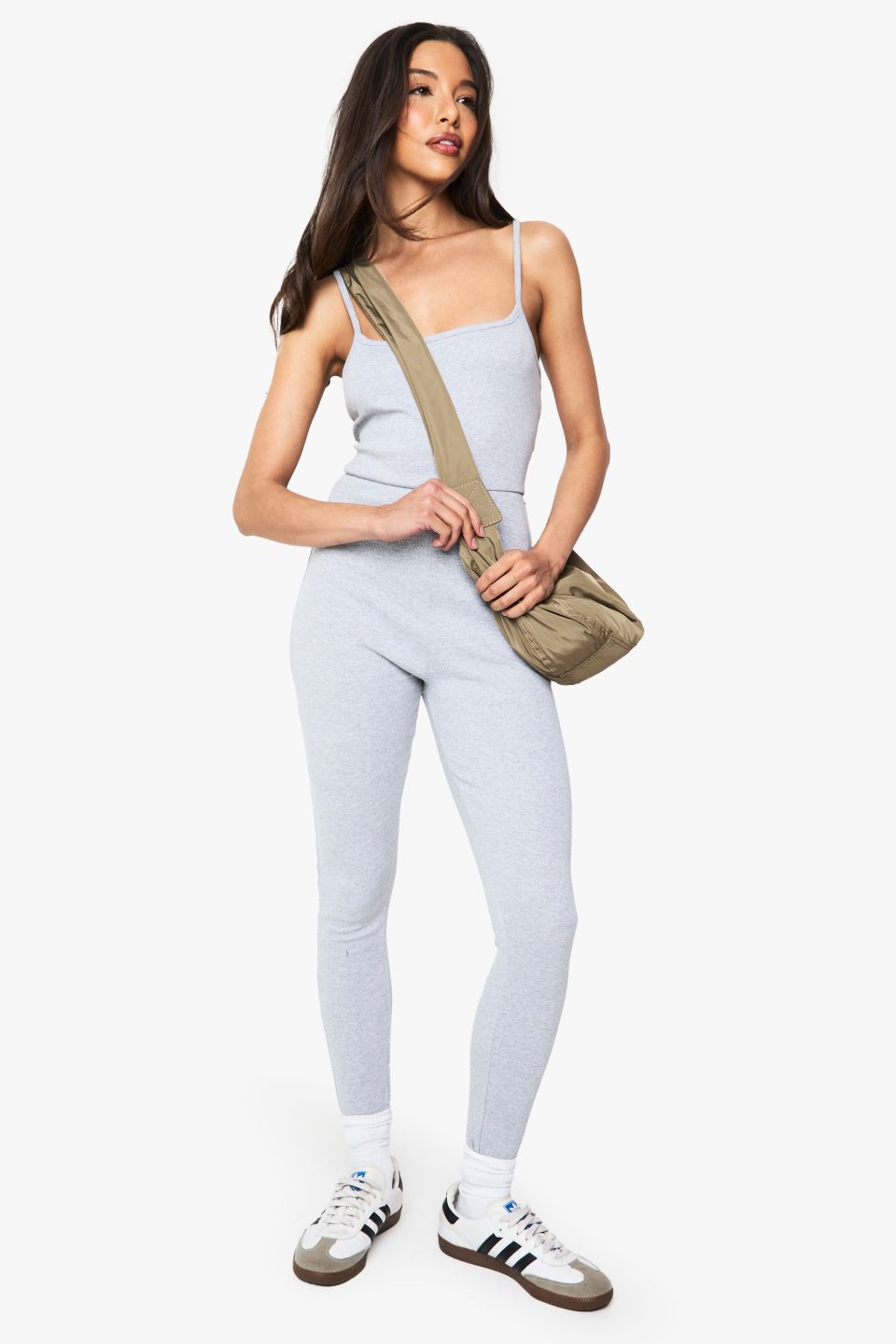 Cotton Rib Skinny Jumpsuit
