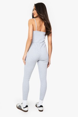 Cotton Rib Skinny Jumpsuit