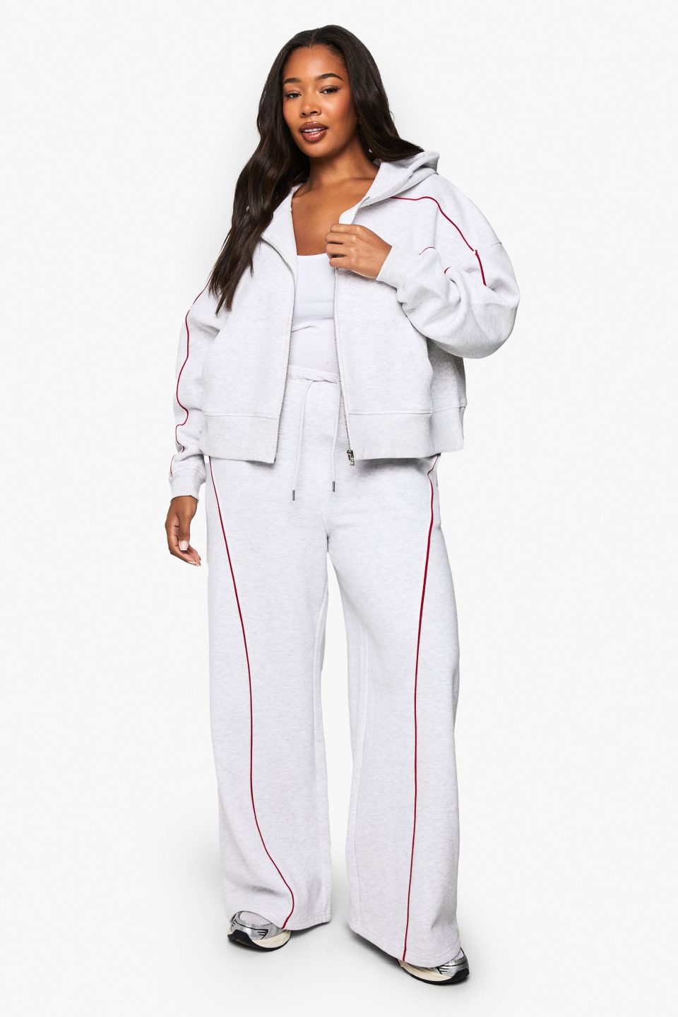 Plus Side Stripe Wide Leg Jogger