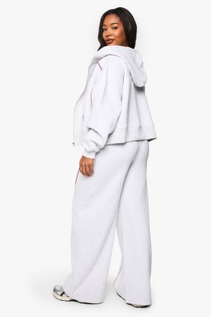 Plus Side Stripe Wide Leg Jogger