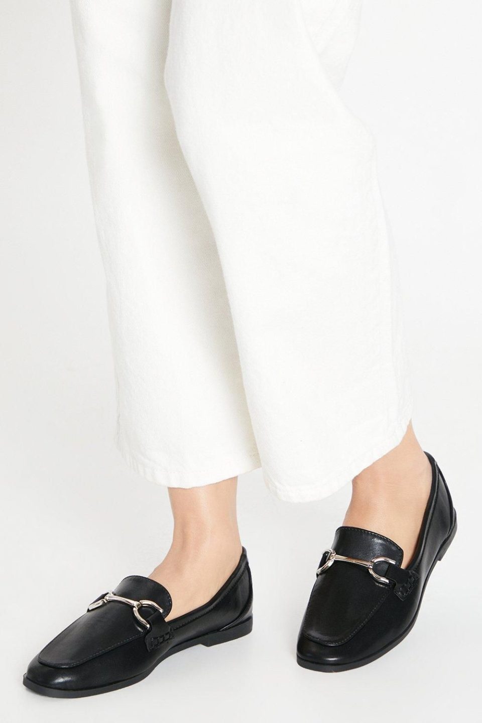 Dita Square Toe Snaffle Detail Loafers