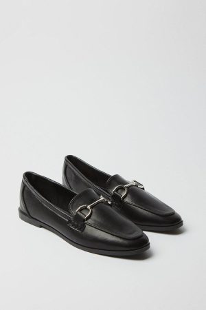 Dita Square Toe Snaffle Detail Loafers