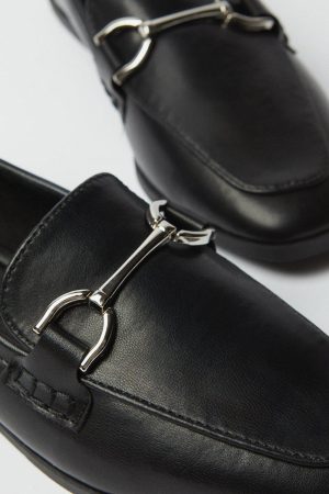 Dita Square Toe Snaffle Detail Loafers