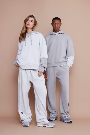 Relaxed Fit Side Pleat Heavyweight Jogger