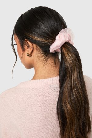 Floral Print Organza Oversized Scrunchie 3 Pack