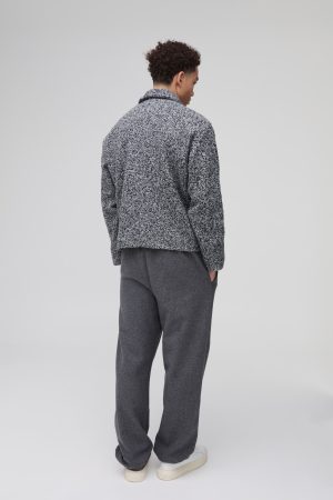 Oversized Boxy Boucle Harrington Jacket