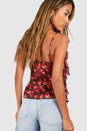 Poppy Printed Chiffon Cami