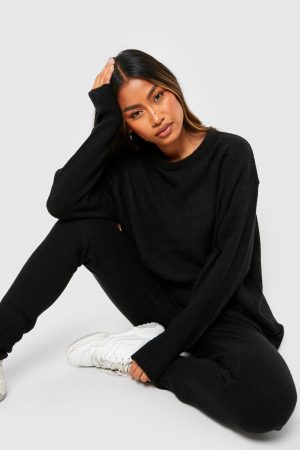 Soft Knit Crew Neck Jumper & Trouser Co-ord