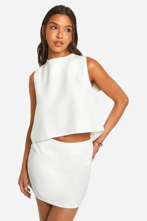 Woven Mini Skirt
