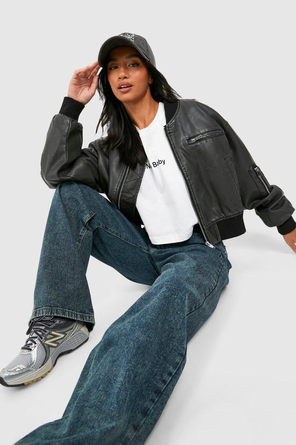 Petite 28 Inch Basics High Waisted Super Wide Leg Jeans