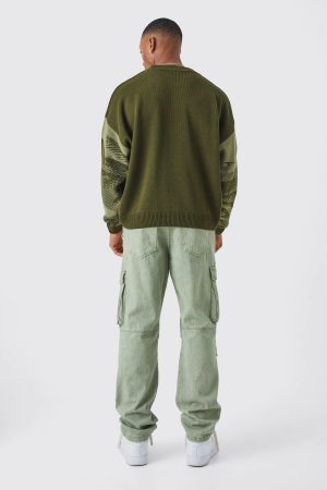 Oversized Boxy Drop Shoulder Graphic Jumper