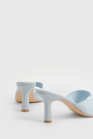 Wide Fit Basic Heeled Mules