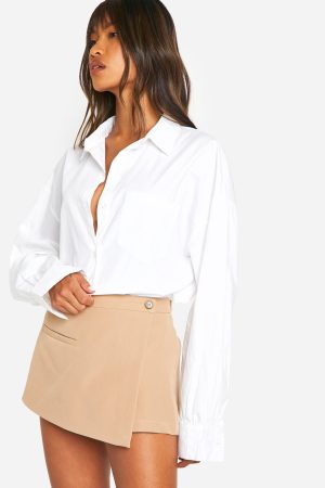 Tailored Clean Wrap Skort