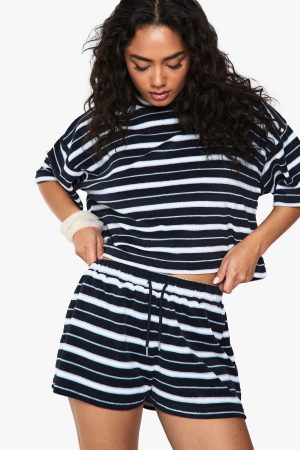 Stripe Towelling Shorts