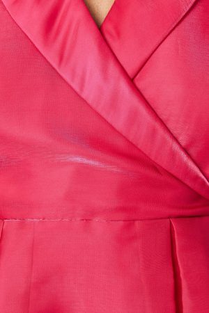 Petite Organza Wrap Midi Dress