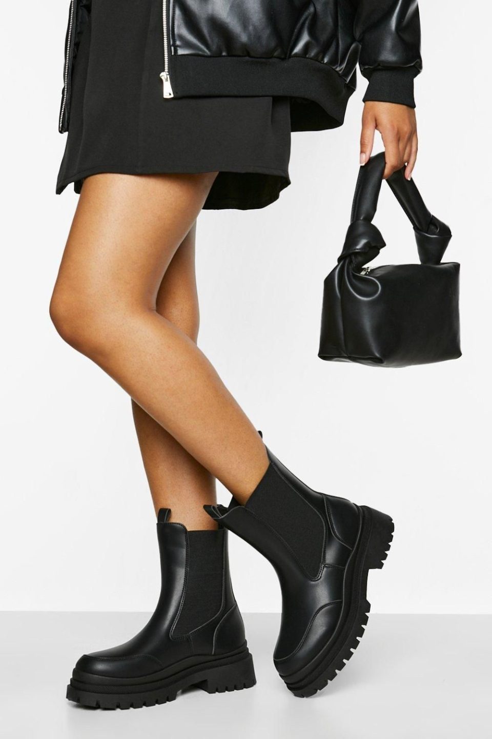 Wide Fit Chunky Wave Sole Chelsea Boots