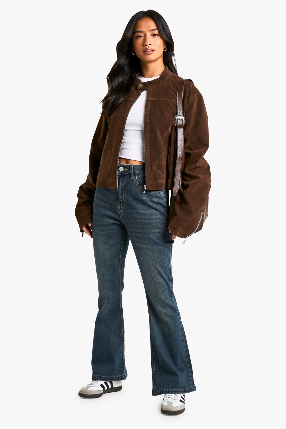 Petite High Waist Flared Leg Jean
