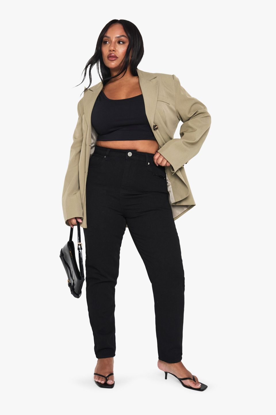 Plus High Waist Mom Jeans