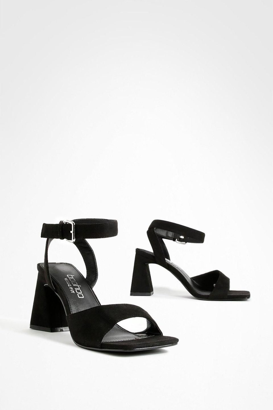 Wide Fit Flare Heel Two Part Heels