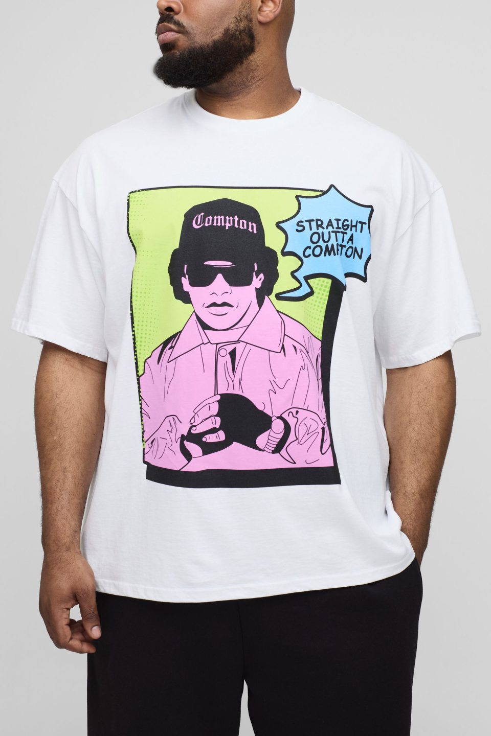 Plus Oversized Eazy-E License Print T-Shirt