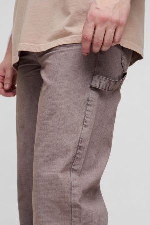 Tall Washed Ripstop Relaxed Fit Carpenter Trousers
