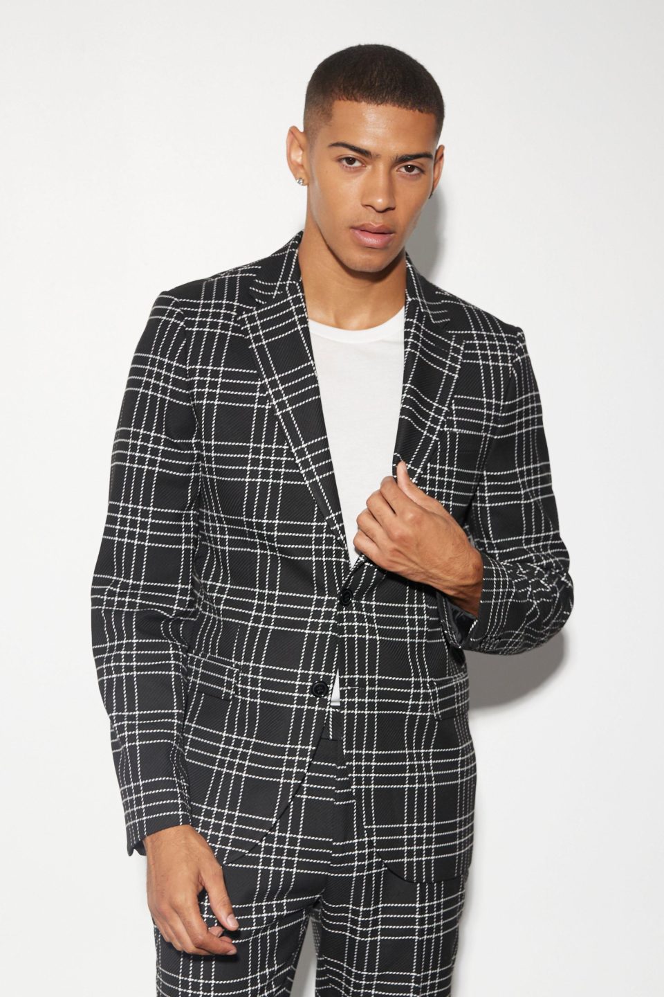 Slim Check Suit Jacket