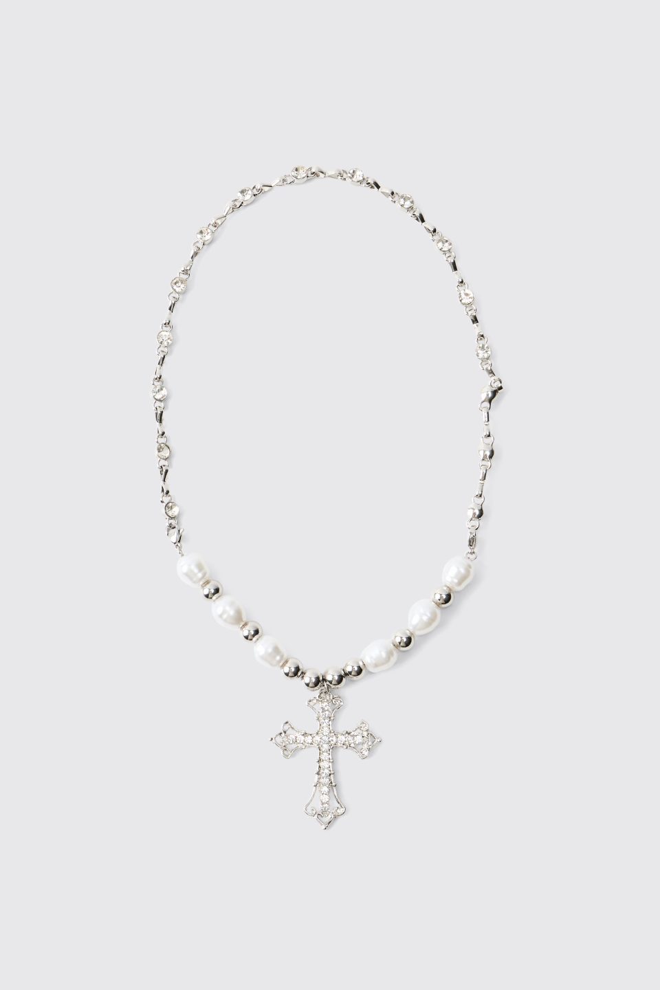 Cross Pearl Necklace