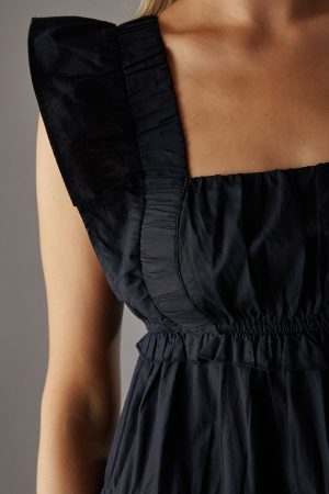 Poplin Frill Tier Midi Sundress