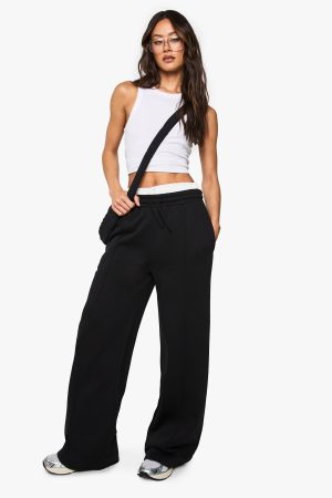 Tall Pintuck Detail Straight Leg Jogger