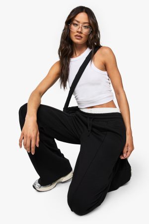 Tall Pintuck Detail Straight Leg Jogger