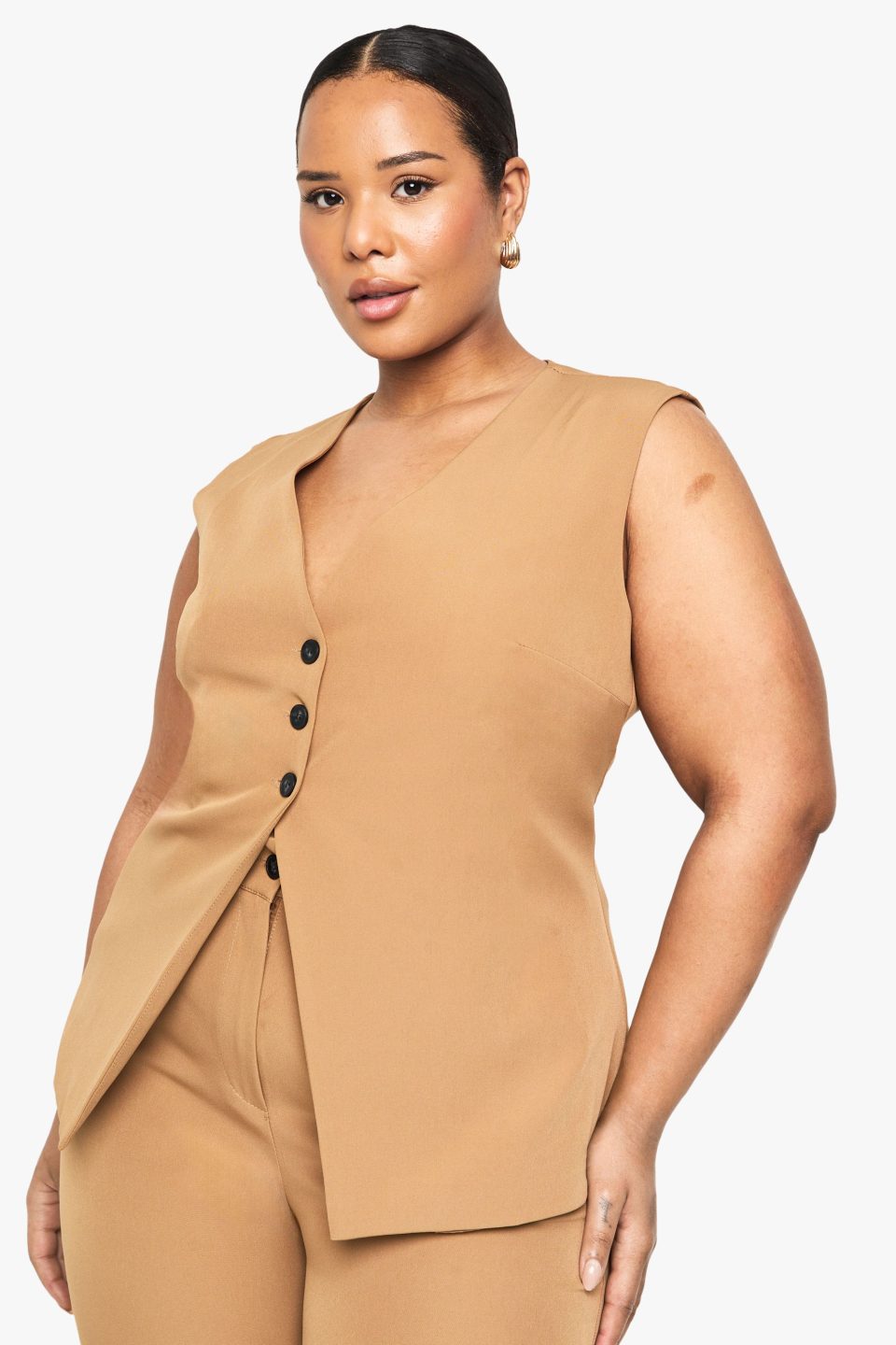 PLUS CINCHED WAIST WAISTCOAT