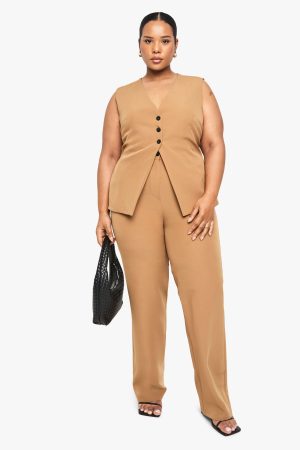 PLUS CINCHED WAIST WAISTCOAT
