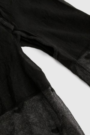 Sheer heart crotchless Tights