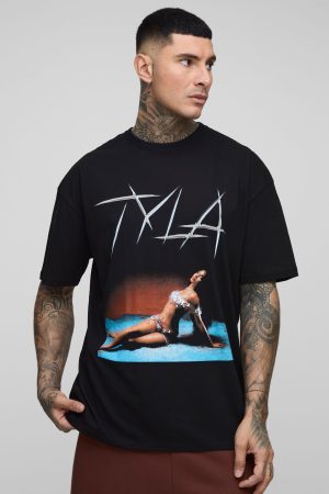Tall Oversized Tyla License Print T-Shirt