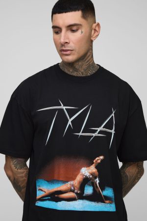 Tall Oversized Tyla License Print T-Shirt