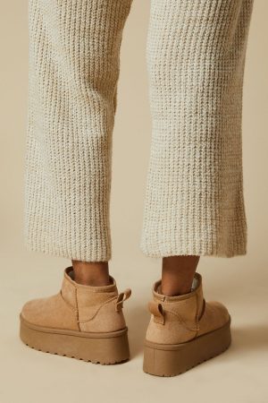 Tilly Suedette Cosy Chunky Flatform Ankle Boots