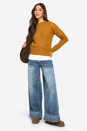 Basic Crew Neck Crop Jumper