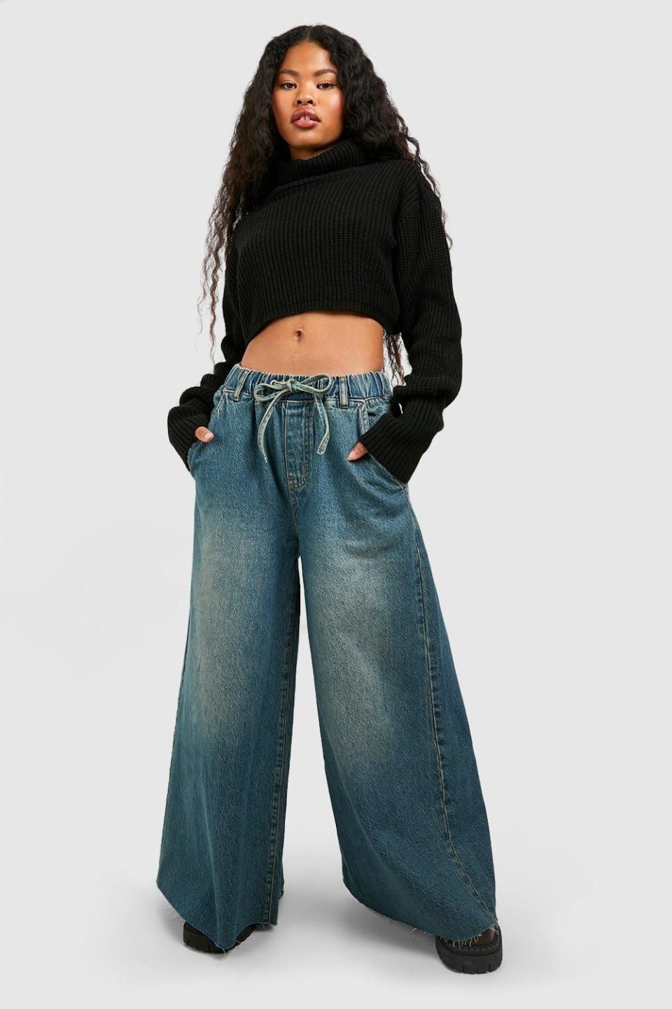 The Petite Super Wide Leg Jean
