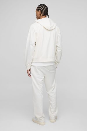 260GSM Loopback Basic Oversized Boxy Zip Through Hoodie