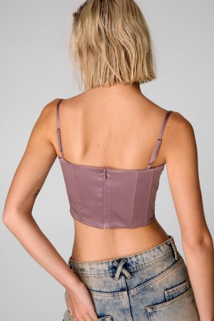 Satin Cupped Picot Edge Corset