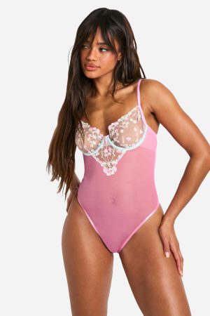 Strawberry Embroidered Detail Bodysuit